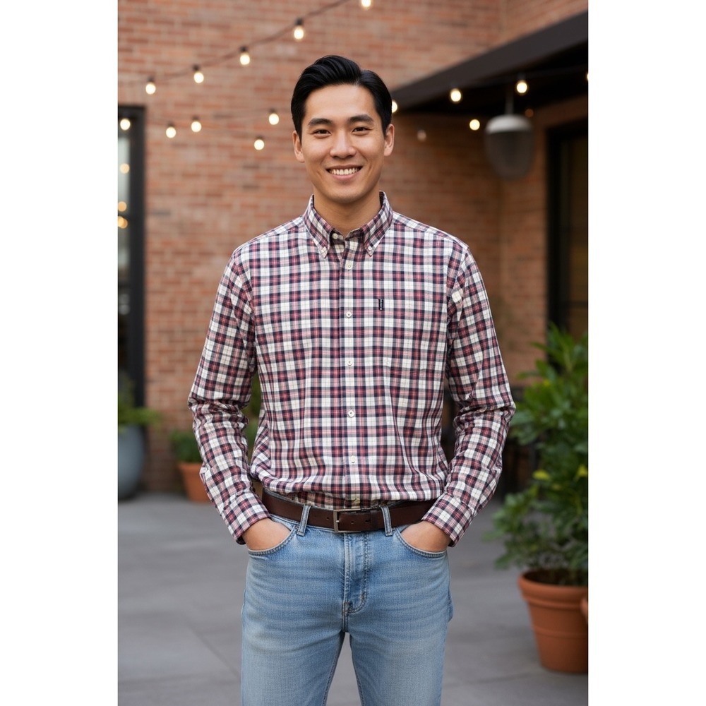 Barbour Men's Highland Check Tailored‎ Fit Button Down Shirt Plaid